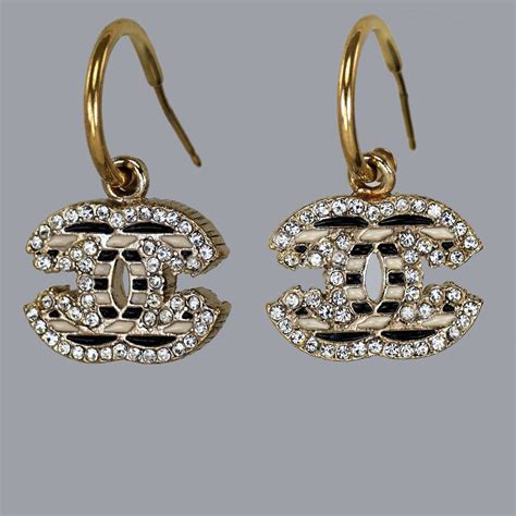 chanel diamante earrings